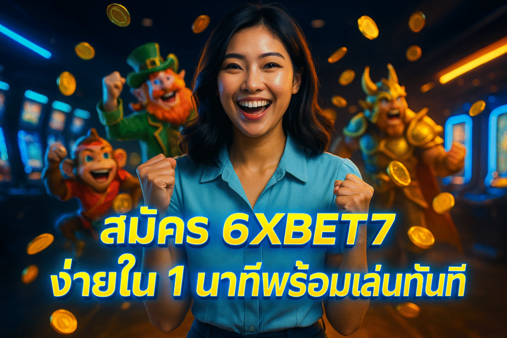 สมัคร 6XBET7 ง่ายใน 1 นาทีพร้อมเล่นทันที