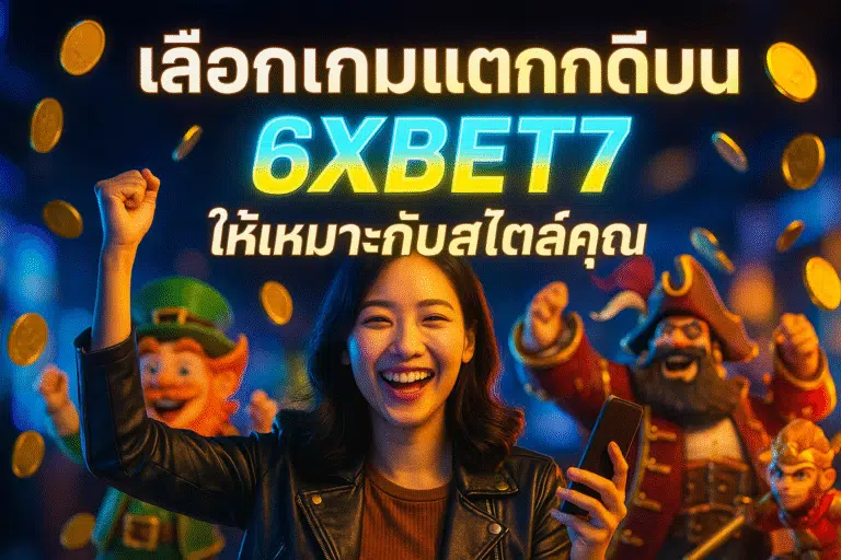 เลือกเกมแตกดีบน 6XBET7 ให้เหมาะกับสไตล์คุณ